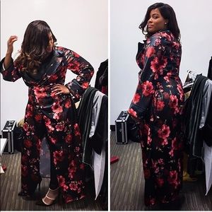 Floral long jacket